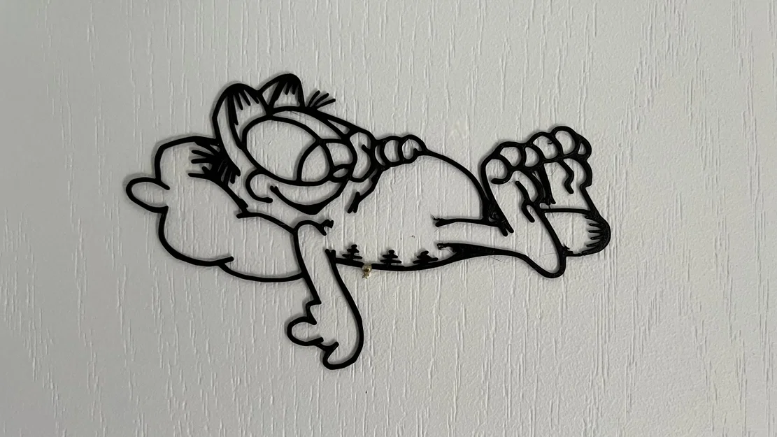 Mô hình trang trí treo tường hình mèo Garfield 2D độc đáo - Image 1