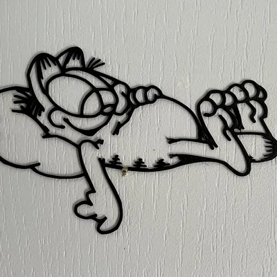 Mô hình trang trí treo tường hình mèo Garfield 2D độc đáo