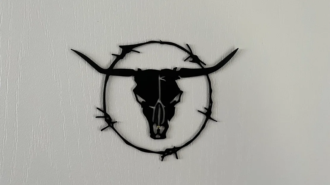 Mô hình trang trí tường đầu bò tót Bull Skull 3D độc đáo - Image 1