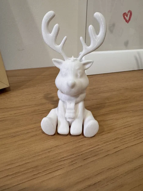 Mô hình chú tuần lộc Giáng sinh dễ thương - In 3D không cần support - Image 1