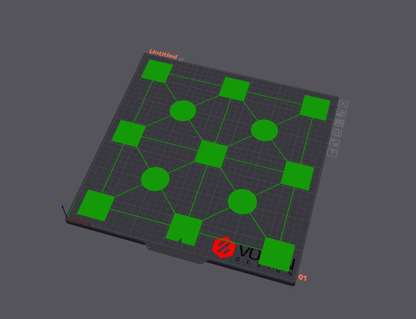 Mẫu kiểm tra độ phẳng bàn in 3D 350x350 (Bed Test Pattern) - Image 1