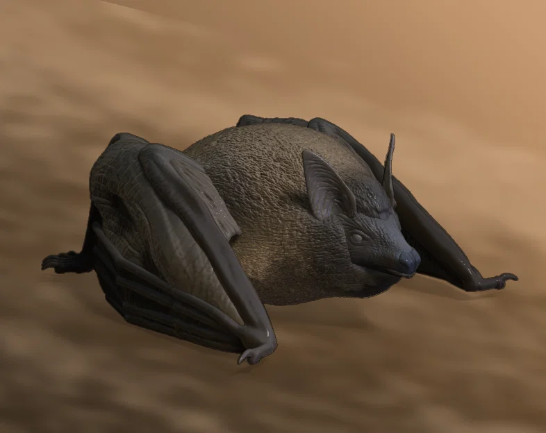 Tượng Dơi Ngồi (Sitting Bat Figurine) tỉ lệ 1:1 - Image 1