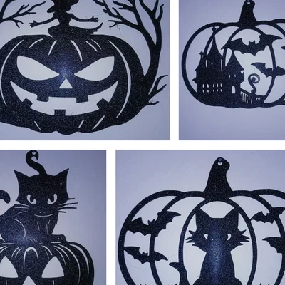 Trang trí treo tường Halloween - Bộ 4 món