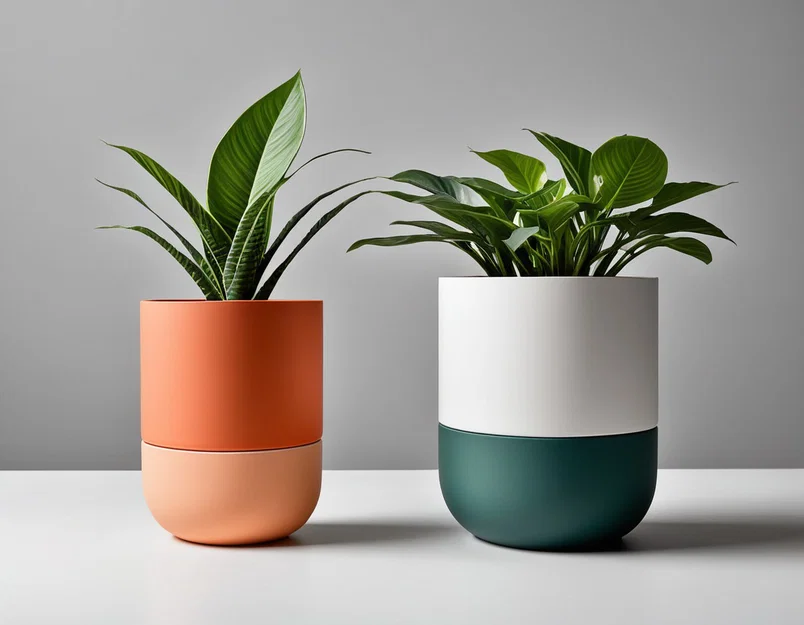 Chậu Cây Hai Màu 2 Phần (Macetero Bicolor en 2 Partes) - Image 1