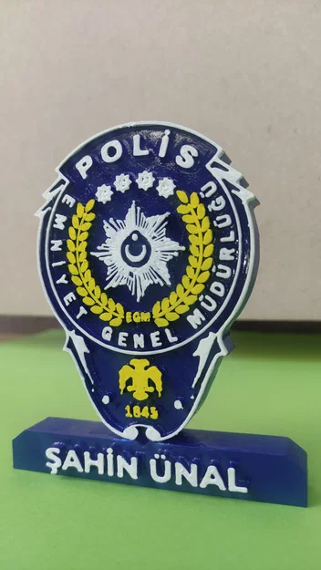 Mô hình biểu trưng Cảnh sát Thổ Nhĩ Kỳ (Turk Police Logo) để bàn - Image 1