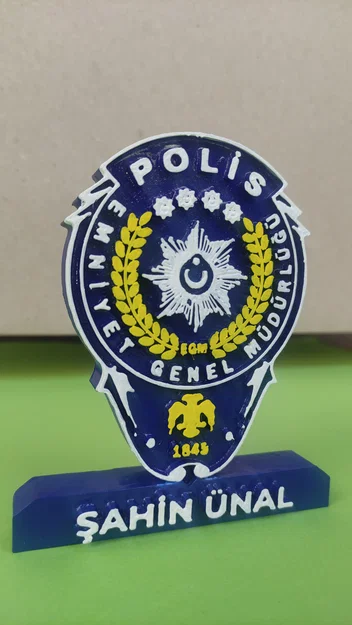 Mô hình biểu trưng Cảnh sát Thổ Nhĩ Kỳ (Turk Police Logo) để bàn - Image 2