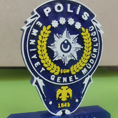 Mô hình biểu trưng Cảnh sát Thổ Nhĩ Kỳ (Turk Police Logo) để bàn