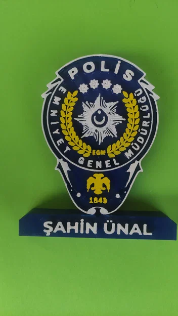 Mô hình biểu trưng Cảnh sát Thổ Nhĩ Kỳ (Turk Police Logo) để bàn - Image 3