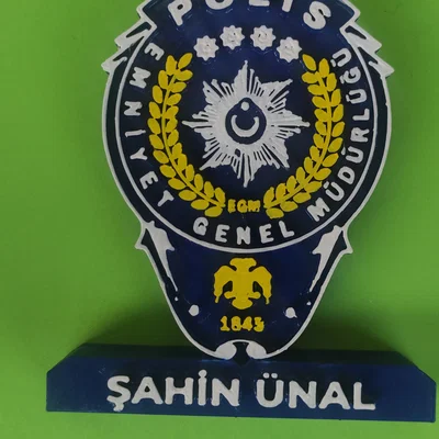Mô hình biểu trưng Cảnh sát Thổ Nhĩ Kỳ (Turk Police Logo) để bàn