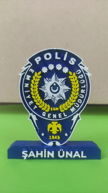 Mô hình biểu trưng Cảnh sát Thổ Nhĩ Kỳ (Turk Police Logo) để bàn - Image 4