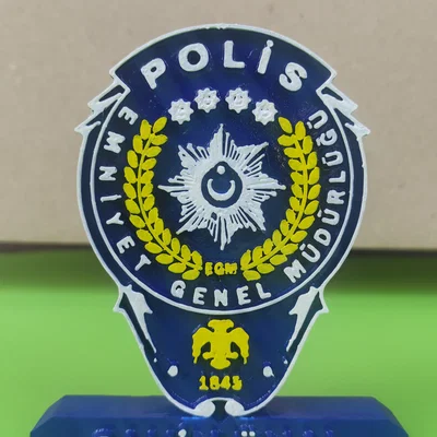 Mô hình biểu trưng Cảnh sát Thổ Nhĩ Kỳ (Turk Police Logo) để bàn
