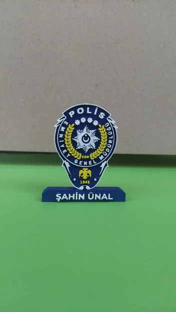 Mô hình biểu trưng Cảnh sát Thổ Nhĩ Kỳ (Turk Police Logo) để bàn - Image 5