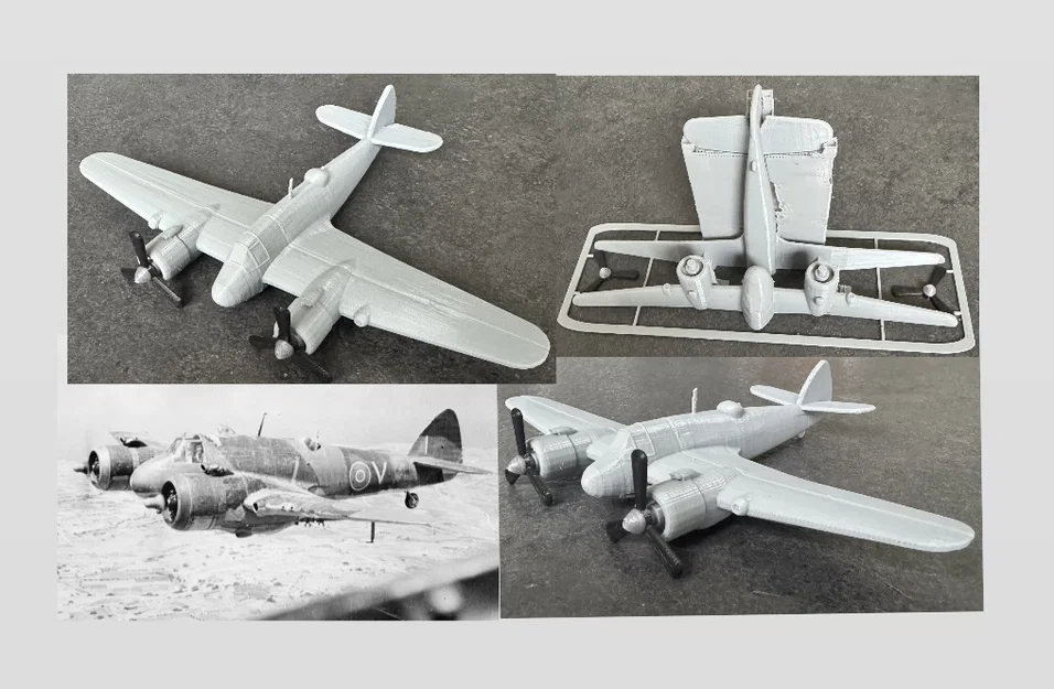 Mô hình lắp ráp máy bay Bristol Beaufighter Kit Card 3D - Image 1