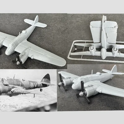 Mô hình lắp ráp máy bay Bristol Beaufighter Kit Card 3D