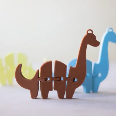 Mô hình khủng long Flexi Dino Keychain in 3D khớp nối linh hoạt