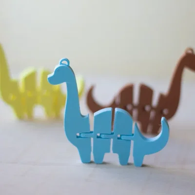 Mô hình khủng long Flexi Dino Keychain in 3D khớp nối linh hoạt