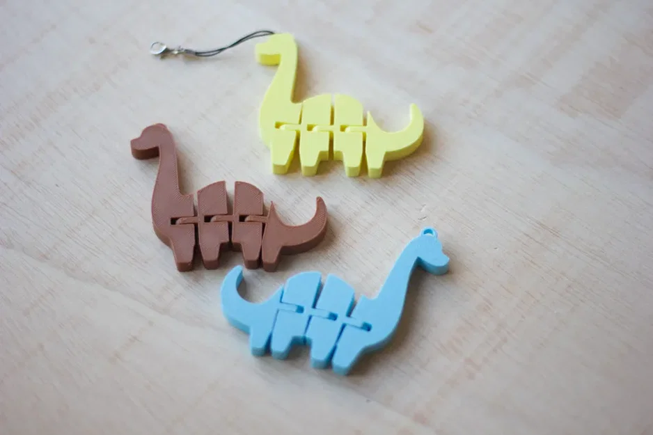 Mô hình khủng long Flexi Dino Keychain in 3D khớp nối linh hoạt - Image 4