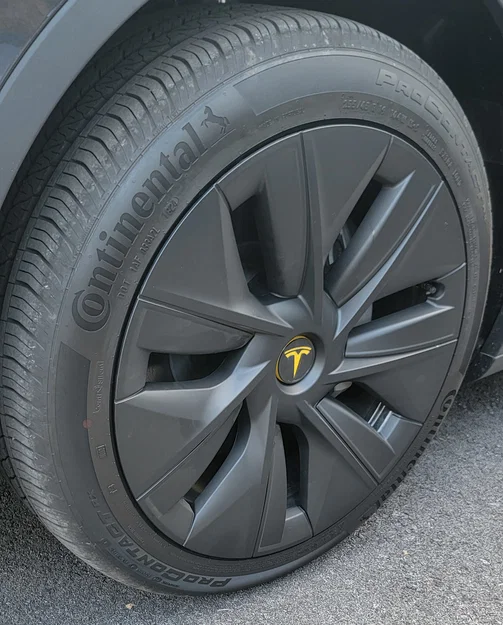 Logo nắp chụp trung tâm hub cap (wheel cover) Tesla Model Y - Image 1
