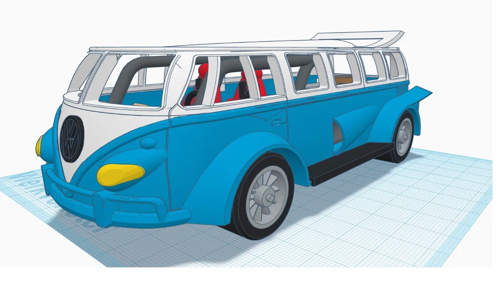 Mô hình xe đua VW Bus Racing 2.0 in 3D ấn tượng - Image 2