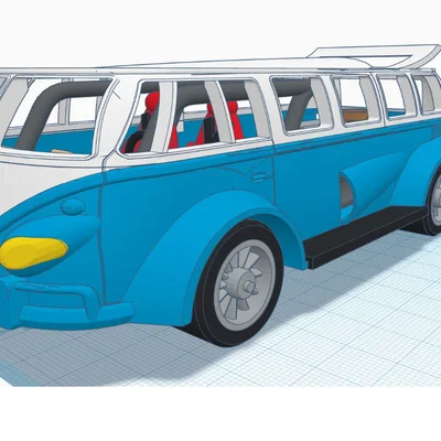 Mô hình xe đua VW Bus Racing 2.0 in 3D ấn tượng