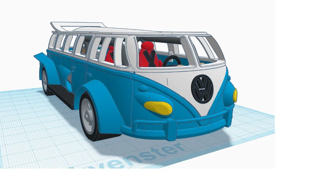 Mô hình xe đua VW Bus Racing 2.0 in 3D ấn tượng - Image 4