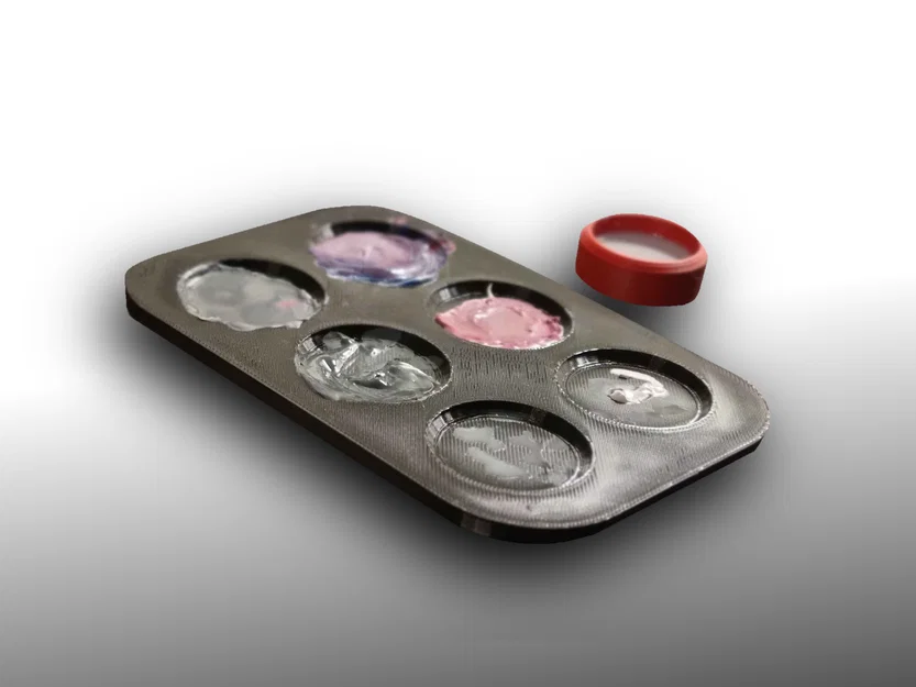 Khay pha màu 3D nhỏ gọn (Paint Pallet) kèm hũ chứa tiện lợi - Image 1