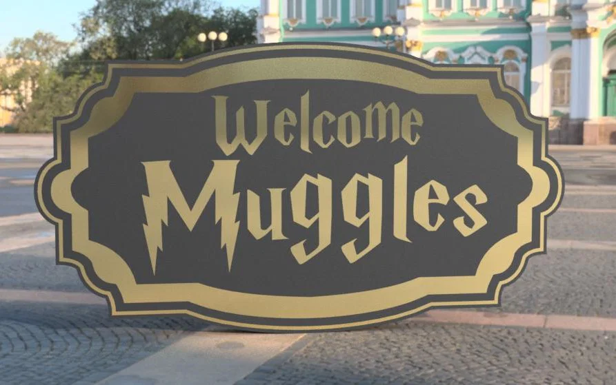 Bảng hiệu Welcome Moggles phong cách Harry Potter - Image 2
