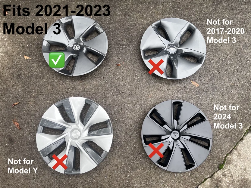 Bộ Sửa Tesla Model 3 Aero Cover (Hubcap) 2021-2023 - Image 3