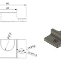 Giá treo tường/giữ rod cho thanh filament 24mm / 28mm - Thumbnail 4