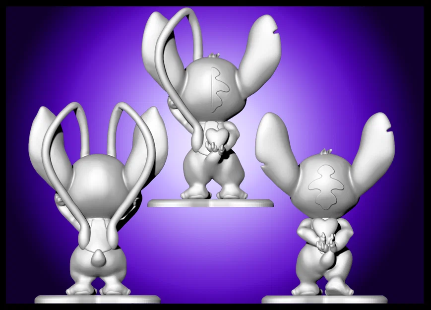 Valentines Stitch and Angel – Stitch & Angel Valentine dễ in, không cần supports - Image 7