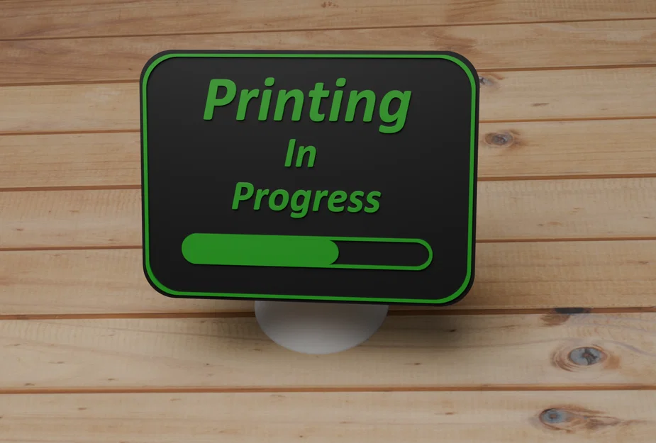 Bảng hiệu “Printing In Progress” (có progress bar) để báo máy đang in - Image 2
