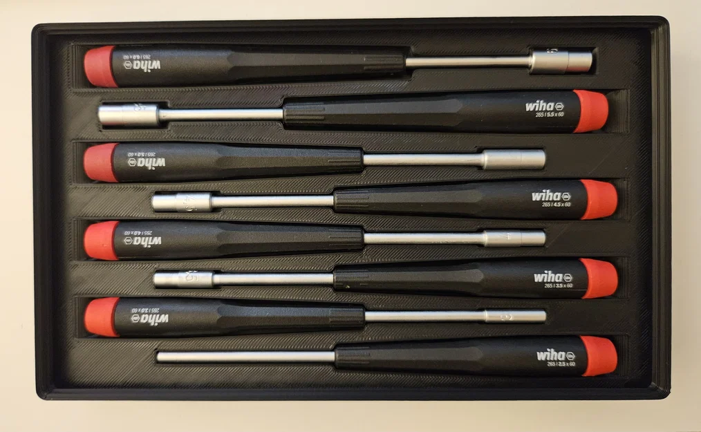 Hộp Gridfinity cho WIHA Nut Driver 8Pcs Set 26590 - Image 1