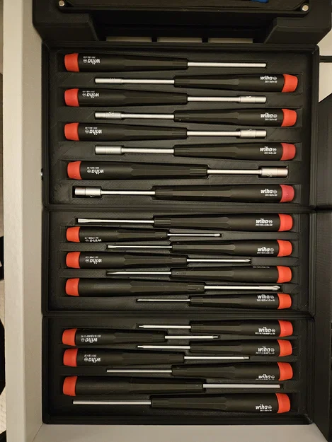 Hộp Gridfinity cho WIHA Nut Driver 8Pcs Set 26590 - Image 2