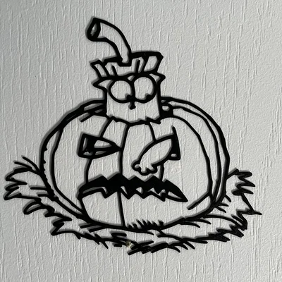 Mô hình trang trí tường 3D Halloween Simon's Cat độc đáo