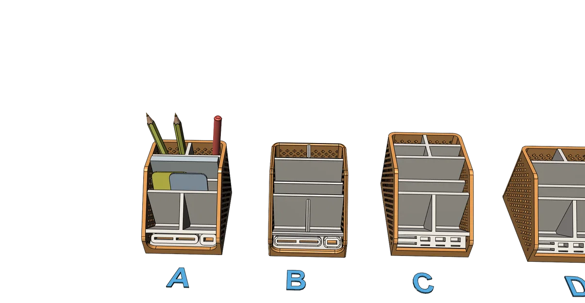 Khay organizer để bàn/office, giữ bút chì bút, in dễ không cần support (đã test) - Image 2