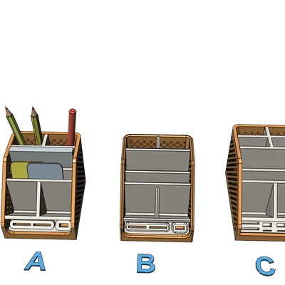 Khay organizer để bàn/office, giữ bút chì bút, in dễ không cần support (đã test)