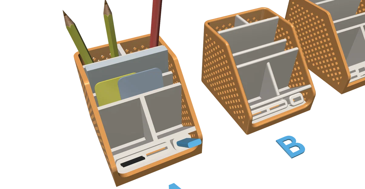 Khay organizer để bàn/office, giữ bút chì bút, in dễ không cần support (đã test) - Image 11