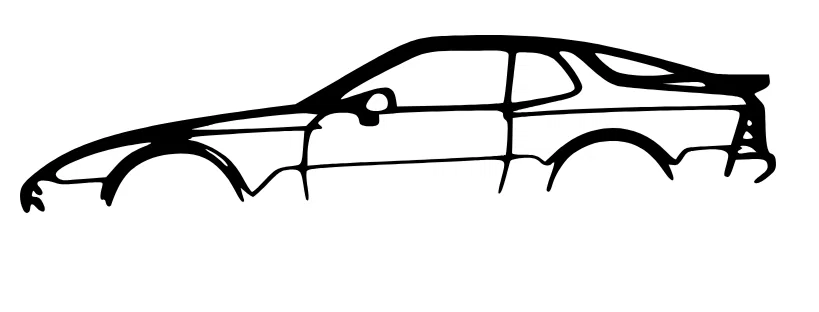 Tranh treo tường nghệ thuật Porsche 944 Turbo S 1988 (Mô hình 3D) - Image 1