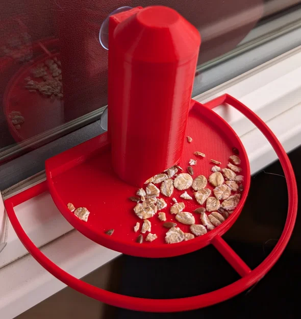 Máng ăn chim mini gắn cửa sổ - Image 1