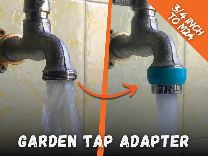 Adapter vòi sân vườn 3/4 inch sang M24 cho diffuser & filter nước - Image 1