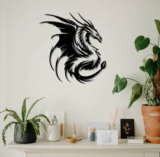 Mẫu tranh treo tường hình rồng 3D nghệ thuật trang trí nội thất - Image 1