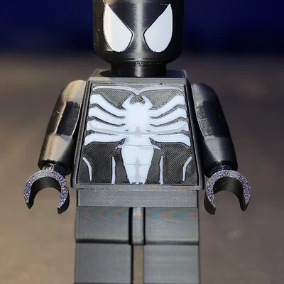 Spider-Man đồ Symbiote đen Brick MegaFigure (tỉ lệ 5:1)