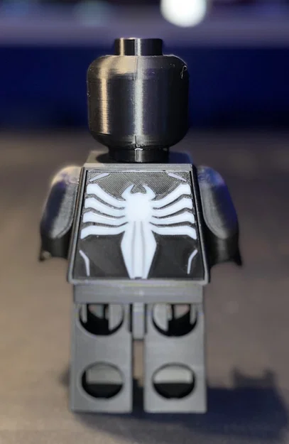 Spider-Man đồ Symbiote đen Brick MegaFigure (tỉ lệ 5:1) - Image 2