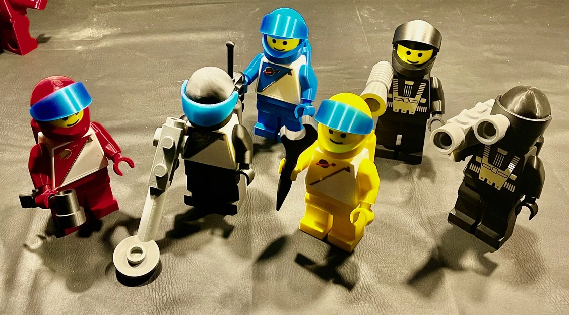 Brick MegaFigures Blacktron / Futuron (Tỉ lệ 5:1) - Phi hành gia Space 1988 - Image 3