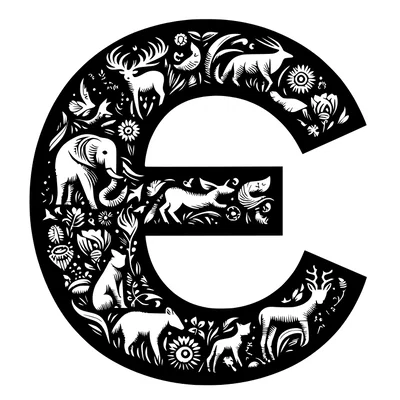 Mô hình trang trí chữ E nghệ thuật (Crazy alphabet: Letter E)