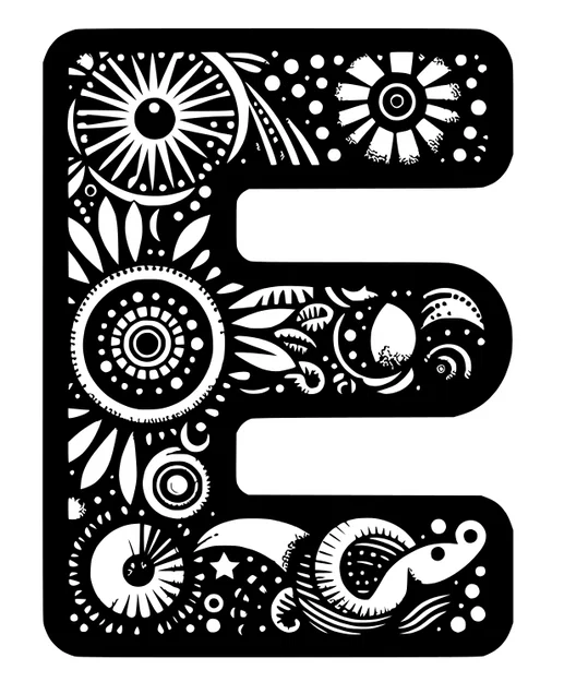 Mô hình trang trí chữ E nghệ thuật (Crazy alphabet: Letter E) - Image 2