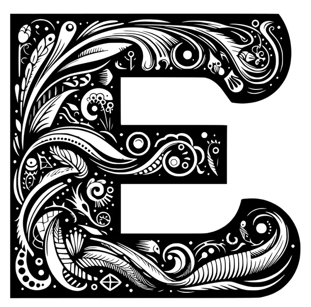 Mô hình trang trí chữ E nghệ thuật (Crazy alphabet: Letter E) - Image 3