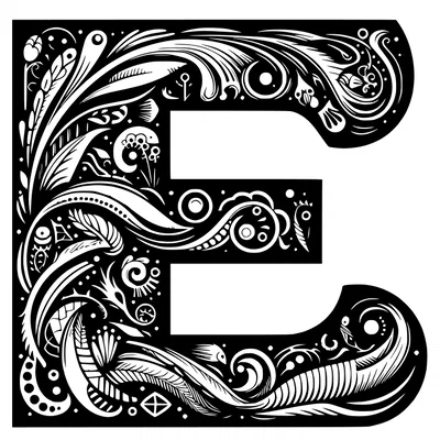 Mô hình trang trí chữ E nghệ thuật (Crazy alphabet: Letter E)
