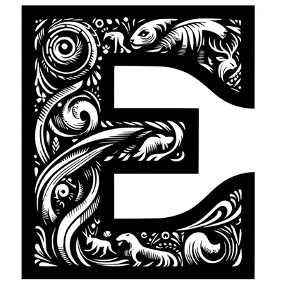 Mô hình trang trí chữ E nghệ thuật (Crazy alphabet: Letter E)