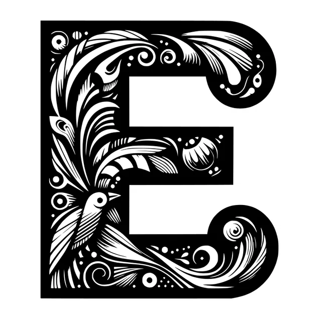 Mô hình trang trí chữ E nghệ thuật (Crazy alphabet: Letter E) - Image 5